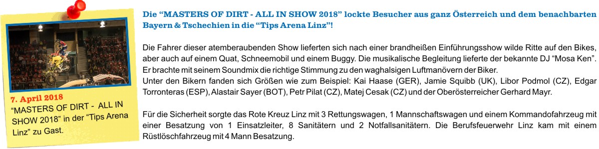 O Fotomagazin  I  Masters of Dirt in der TIPS ARENA LINZ
